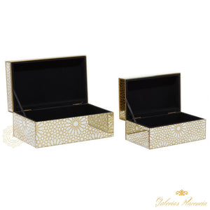 Cajas de Madera Gold Glam varios usos. CosmoLiving by Cosmopolitan